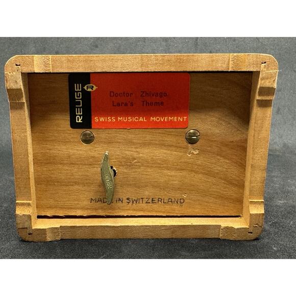 Vintage REUGE Switzerland Musical Box, Doctor Zhivago App 4”x 3” Child & Bird - Picture 6 of 11